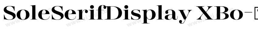 SoleSerifDisplay XBo字体转换